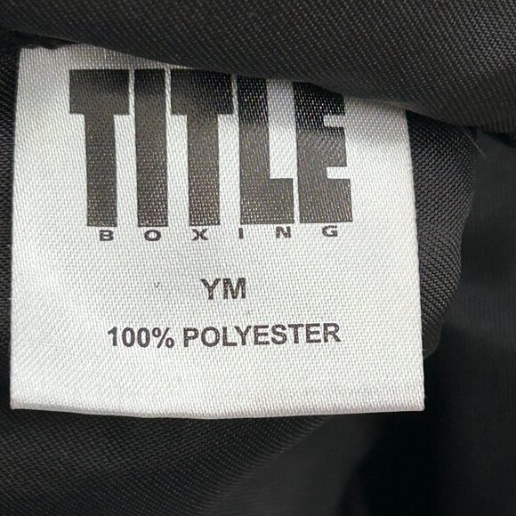 Title Boxing Youth Muay Thai Shorts Red Black Satin Kickboxing Trunks Size YM - Picture 4 of 6